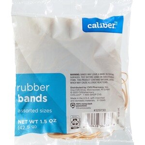 Caliber Rubber Bands, Tan, Assorted Sizes