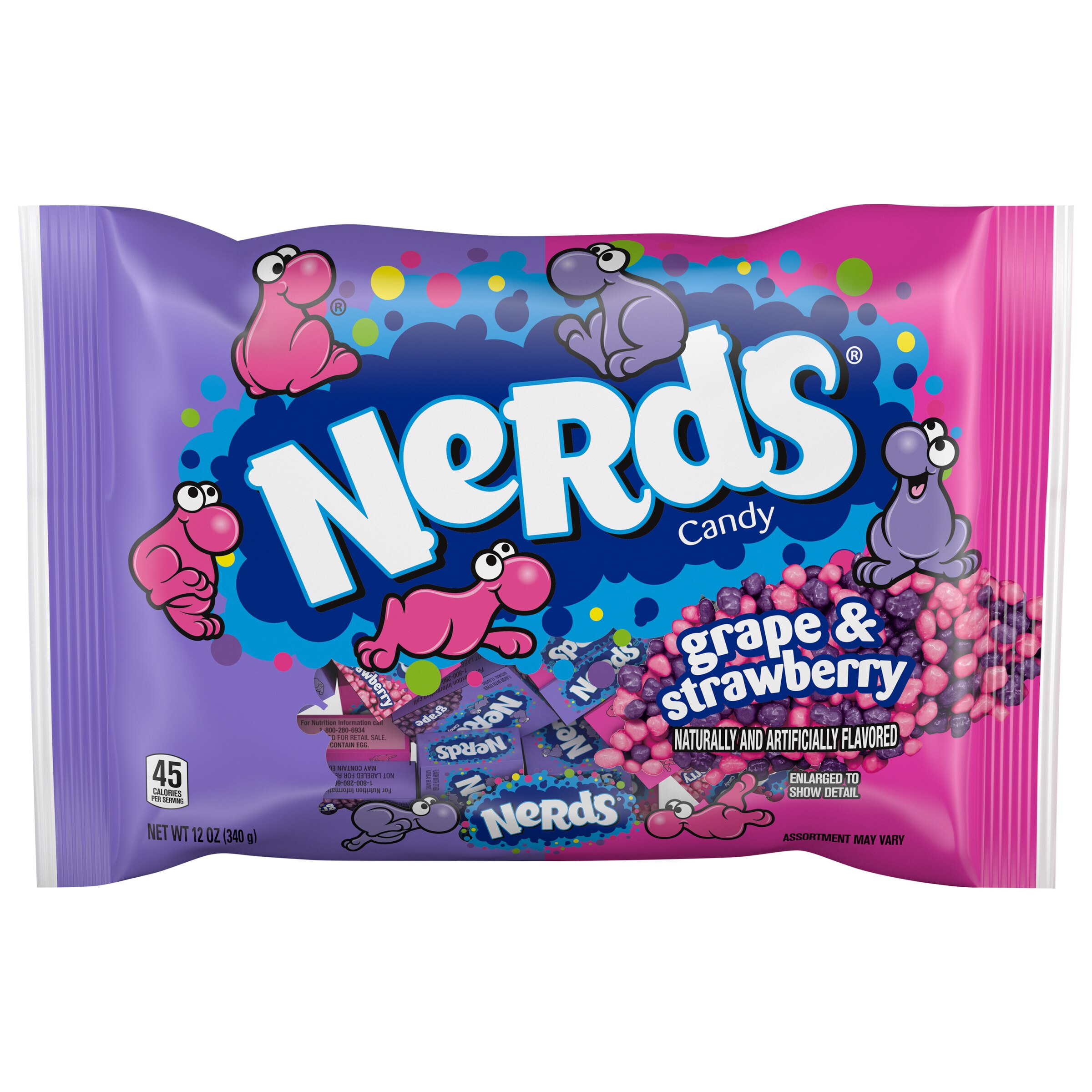 Nerds Grape & Strawberry Halloween Candy, 12 OZ
