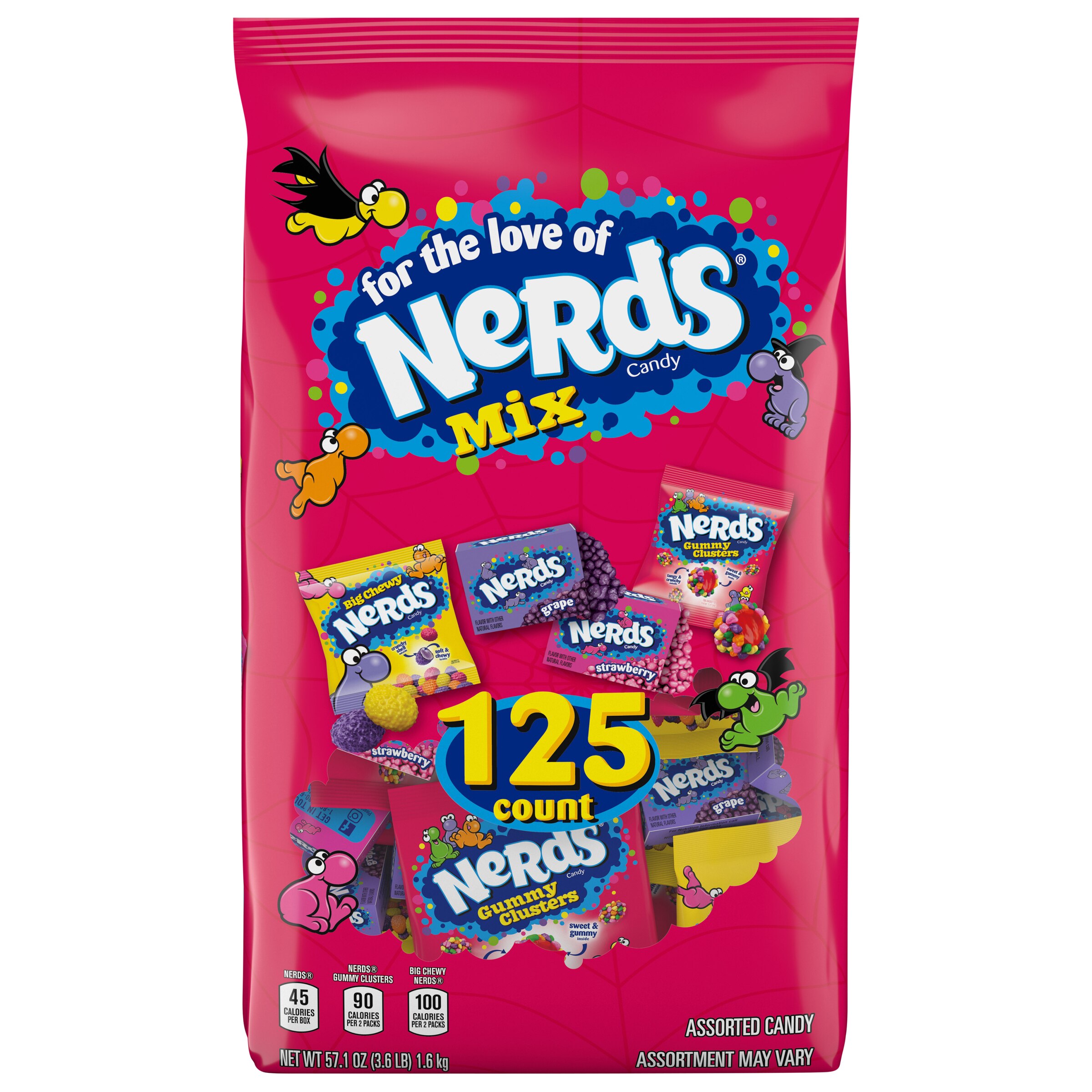 Nerds Halloween Candy Mixed Bag, 57.1 Oz, 125 Count