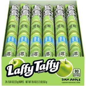 Laffy Taffy Ropes Sour Apple, 24CT