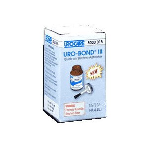 Urocare Uro-Bond III - Adhesivo de silicona para la piel con pincel aplicador, pequeño, 1.5 oz