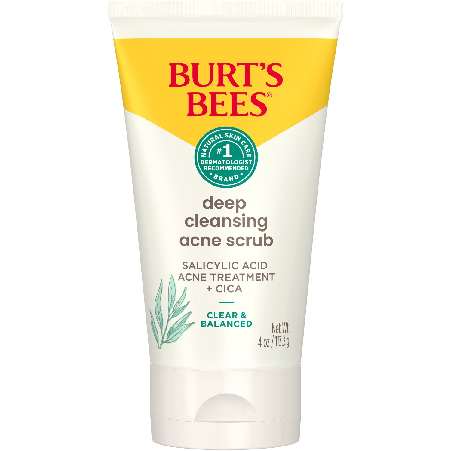 Burt's Bees Acne Pore Refining Scrub, 4 OZ