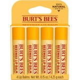 Burt's Bees Lip Balm, Beeswax 4/Pack, thumbnail image 1 of 8