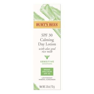 Burt's Bees Sensitive Solutions SPF 30 Calming Day Lotion With Aloe And Rice Milk, 1.8 Oz , CVS