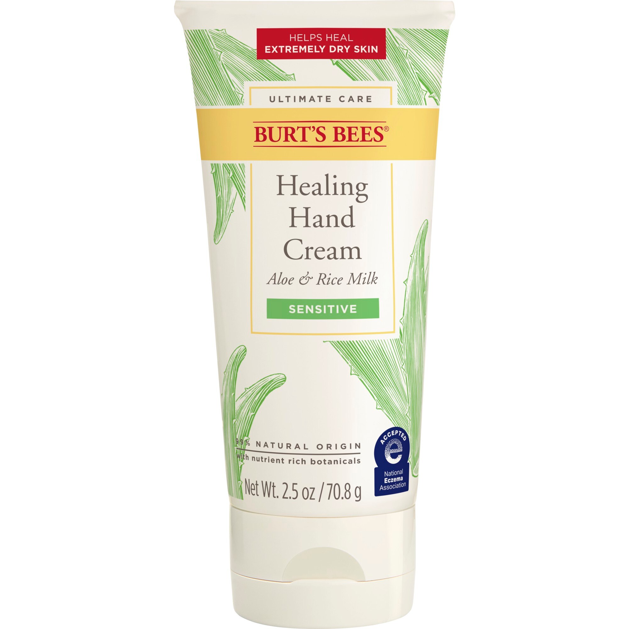 Burt's Bees Ultimate Care Healing Hand Cream With Aloe And Rice Milk For Sensitive Skin, 2.5 Oz , CVS
