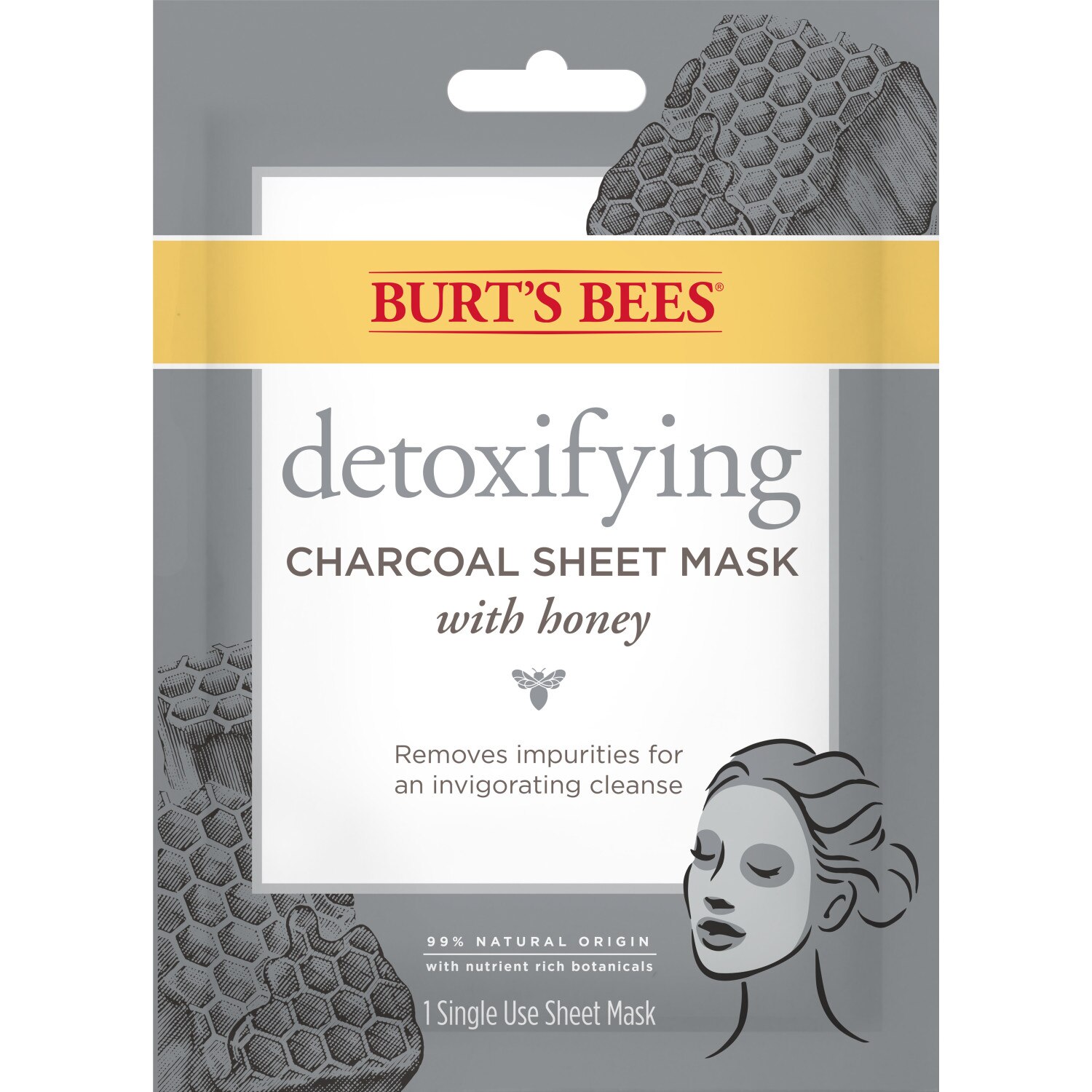 Burt's Bees Single Use Detoxifying Charcoal Sheet Mask