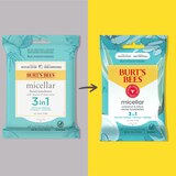 Burt's Bees 3 in 1 Micellar Makeup Removing Towelettes with Coconut and Lotus Water, 10CT, thumbnail image 2 of 13