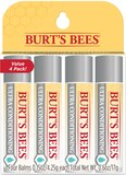 Burt's Bees 100% Natural Origin Moisturizing Lip Balm, 4 CT, thumbnail image 1 of 4