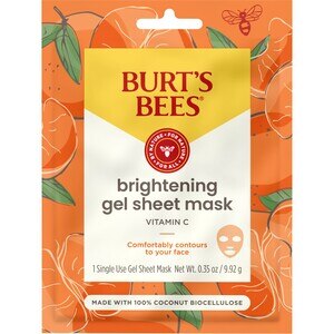 Burt's Bees Brightening Biocellulose Single Use Gel Sheet Face Mask with Mandarin Extract