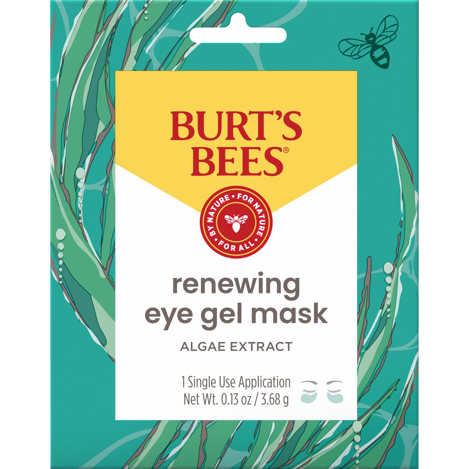 Burt's Bees Renewing Natural Hydrogel Eye Mask with Algae Extract