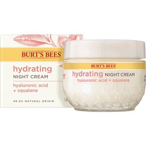 Burt's Bees Truly Glowing Replenishing Night Face Cream for Normal or Combination Skin, 1.8 OZ