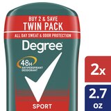 Degree 48-Hour Sport Antiperspirant & Deodorant Stick, 2.7 OZ, 2 Pack, thumbnail image 5 of 5