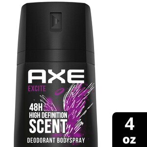 AXE Deodorant Body Spray 48-Hour High Definition, Excite, 4 OZ
