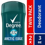 Degree 48-Hour Deodorant Stick, Arctic Edge, 3 OZ, 2 Pack, thumbnail image 1 of 6