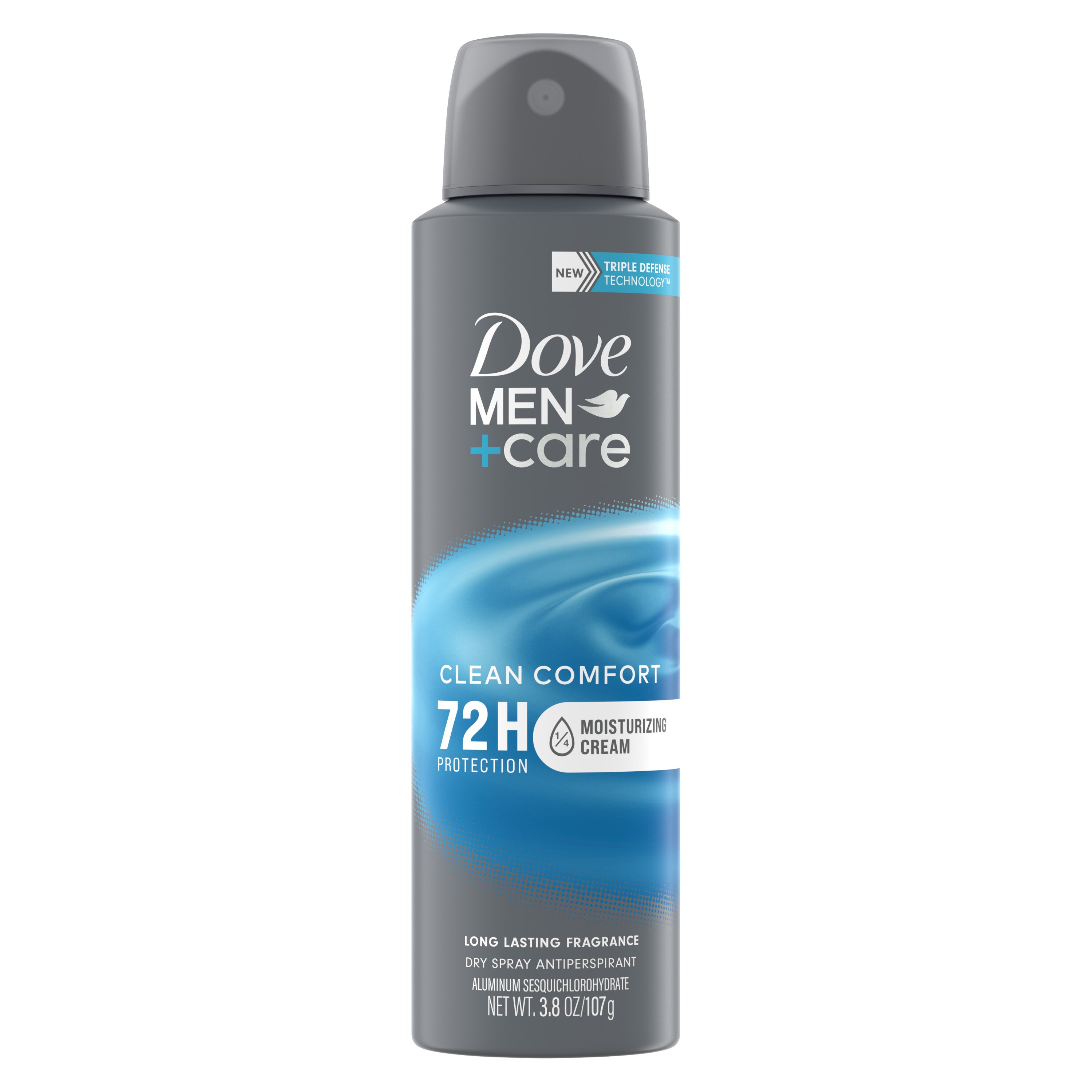 Dove Men+Care Clean Comfort Antiperspirant Deodorant Dry Spray For Men 72-hour Sweat and Odor Protection, 3.8 OZ