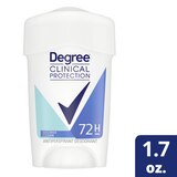 Degree Clinical Protection 72-Hour Antiperspirant & Deodorant Stick, Shower Clean, 1.7 OZ, thumbnail image 5 of 5