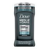 Dove Men+Care Clean Comfort Deodorant Stick, 3.0 oz, Twin Pack, thumbnail image 2 of 3