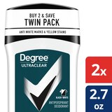 Degree Ultraclear 72-Hour Black + White Antiperspirant & Deodorant Stick, 2.7 OZ, 2 Pack, thumbnail image 3 of 6