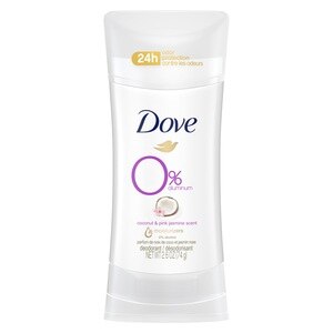 Dove - Desodorante 0% aluminio, Coconut and Pink Jasmine, 2.6 oz