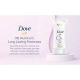 Dove 0% Aluminum Deodorant Stick, Coconut & Pink Jasmine, 2.6 OZ, thumbnail image 4 of 5