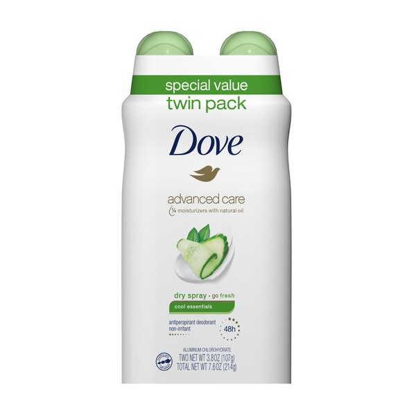 Dove Dry Antiperspirant Deodorant, Cool Essentials, 3.7 OZ, Twin Pack | Pick Up In Store TODAY at CVS