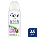 Dove Nourishing Secrets 48-Hour Antiperspirant Calming Ritual Dry Spray, Waterlily & Sakura Blossom, 3.8 OZ, thumbnail image 1 of 5
