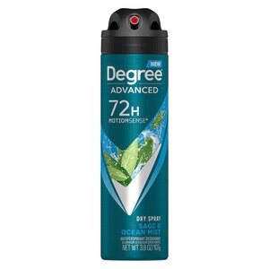 Degree Men Antiperspirant & Deodorant Dry Spray 72-Hour Advanced Motionsense, Sage & Ocean Mist, 3.8 OZ