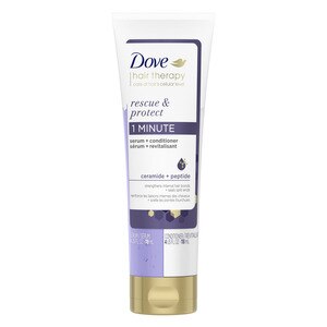 Dove Hair Therapy Rescue & Protect Serum + Conditioner for Split Ends and Damaged Hair, 8 OZ