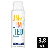 Degree Unlimited Antiperspirant & Deodorant Dry Spray, Marine, thumbnail image 3 of 6