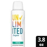 Degree Unlimited Antiperspirant & Deodorant Dry Spray, Fresh, 3.8 OZ, thumbnail image 3 of 6
