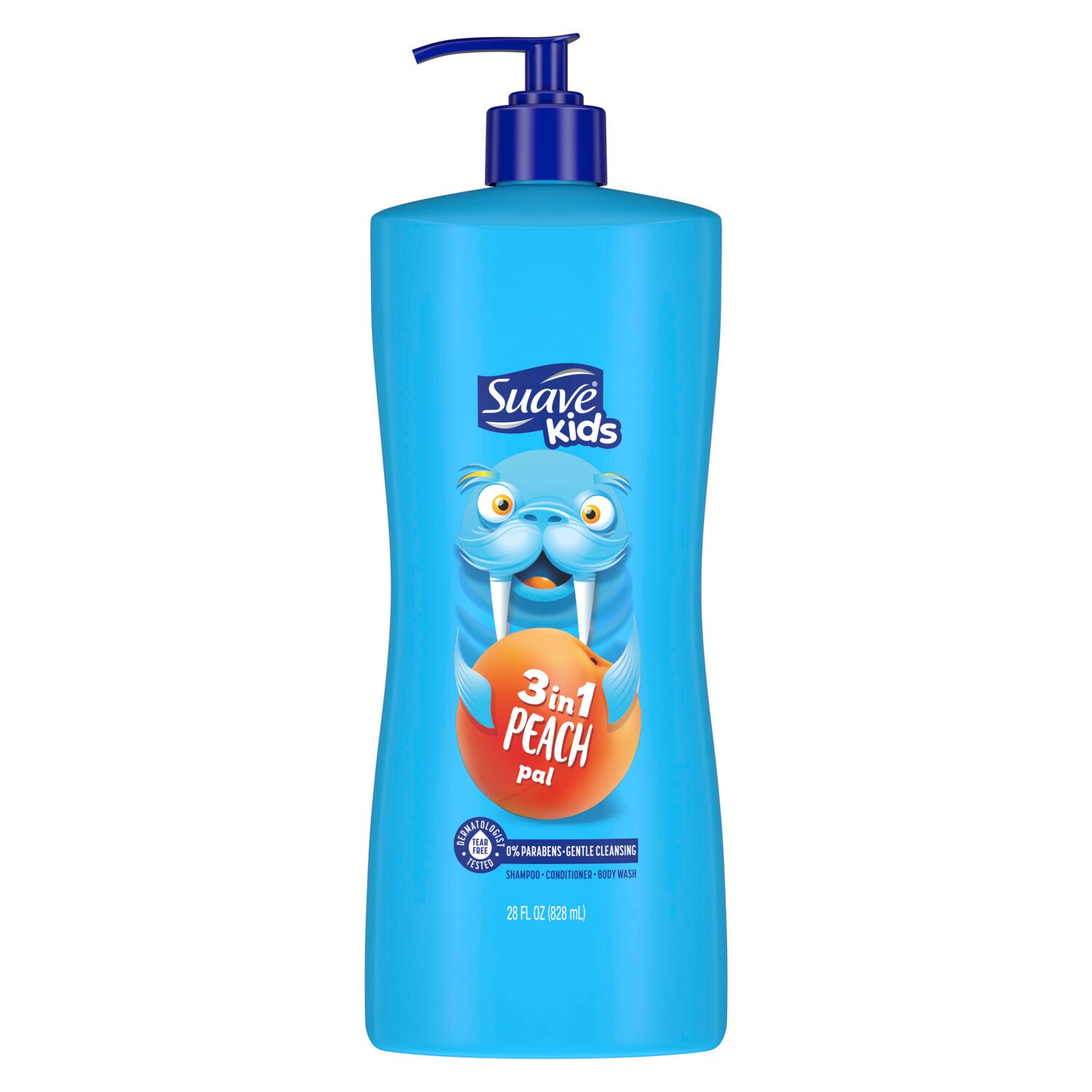 Suave Kids Tear Free 3-in-1 Shampoo, Conditioner, Body Wash, Peach, 28 Oz , CVS