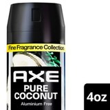 Axe 72-Hour Premium Deodorant Body Spray, Pure Coconut, 4 OZ, thumbnail image 2 of 5