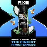 Axe 72-Hour Premium Deodorant Body Spray, Pure Coconut, 4 OZ, thumbnail image 4 of 5