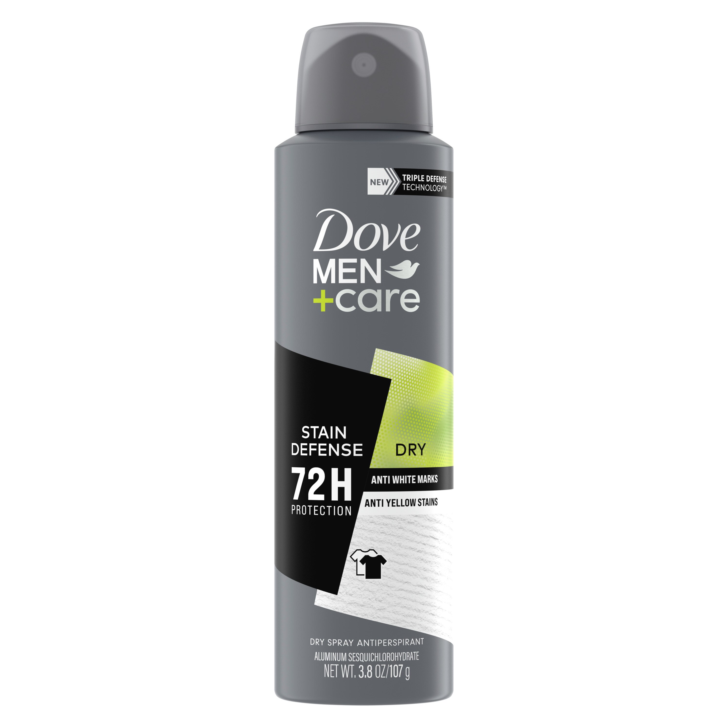 Dove Men+Care 72-Hour Stain Defense Antiperspirant Dry Spray, 3.8 Oz , CVS