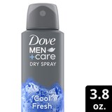 Dove Men+Care 72-Hour Antiperspirant Dry Spray, Cool Fresh, 3.8 OZ, thumbnail image 2 of 8