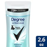 Degree Ultraclear 72-Hour Black + White Antiperspirant & Deodorant Stick, 2.6 OZ, thumbnail image 3 of 5