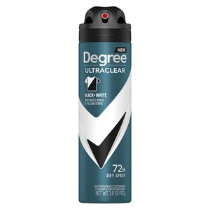 Degree Men UltraClear Black + White Antiperspirant Deodorant Dry Spray, 3.8 OZ