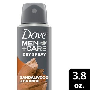 Dove Men+Care 48-Hour Antiperspirant Dry Spray, Sandalwood & Orange, 3.8 OZ