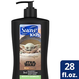 Suave Kids Star Wars BB-8 Galactic Fresh 3 in 1 Shampoo Conditioner and Body Wash, 28 oz