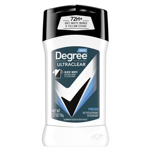 Degree Men UltraClear Mens Deodorant Fresh Antiperspirant Protects from Stains, 2.7 oz