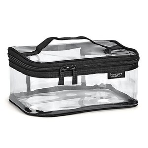 Basics PVC Train Case, Clear , CVS