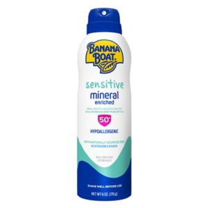Banana Boat Sensitive Mineral Enriched SPF 50 Sunscreen Spray, 6 OZ