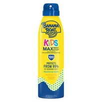 Banana Boat Kids Max Protect & Play SPF 100 Clear Sunscreen Spray, 6 OZ