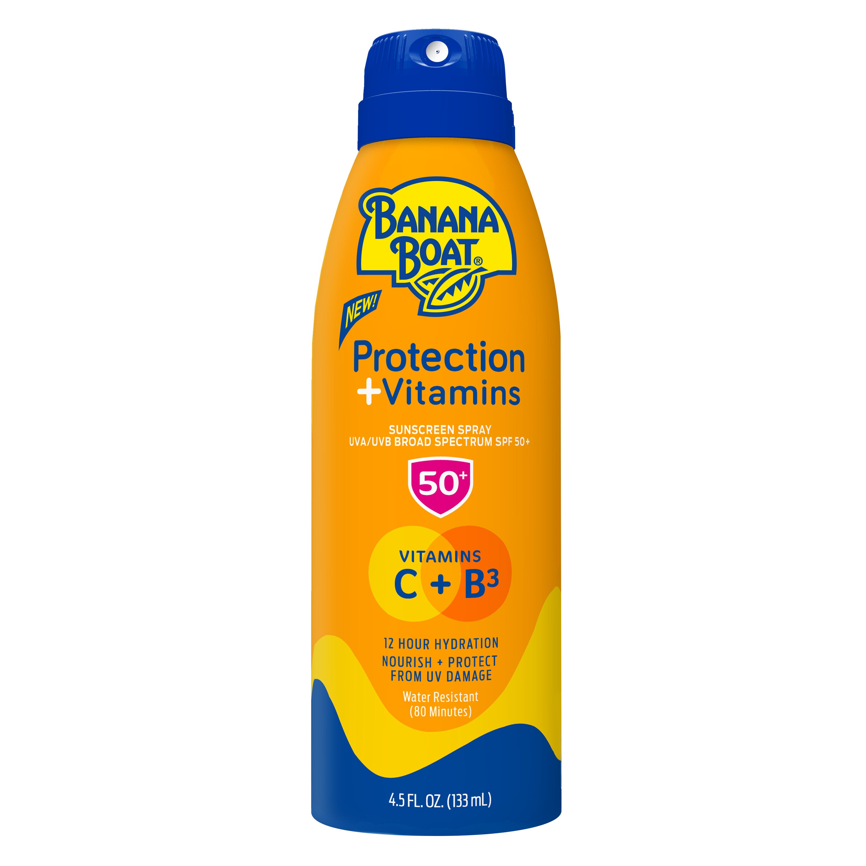 Banana Boat Protection + Vitamins Moisturizing Sunscreen Spray SPF 50, 4.5 Oz , CVS