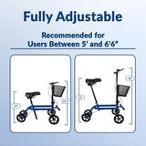 KneeRover Evolution Steerable Seated Scooter Mobility Knee Walker, thumbnail image 2 of 8