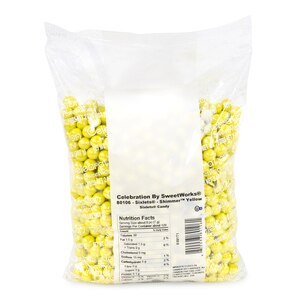 Sweetworks Sixlets Shimmer Balls Yellow, 32 OZ