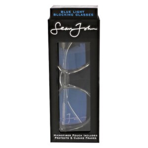 Sean John Blue Light Blocking Glasses, Style Lenox, Clear