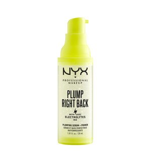 NYX Professional Makeup Plump Right Back Plumping Primer & Serum with Electrolytes, 1.01 OZ