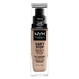 NYX Professional Makeup Can't Stop Won't Stop Full Coverage Foundation, Porcelain - 1 Oz , CVS