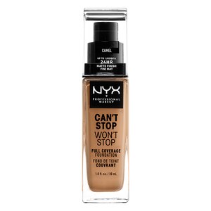 NYX Professional Makeup Can't Stop Won't Stop Full Coverage Foundation, Camel - 1 Oz , CVS